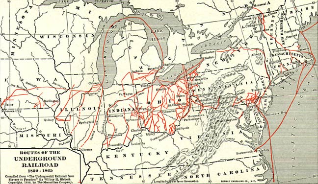 Underground Railroad Map